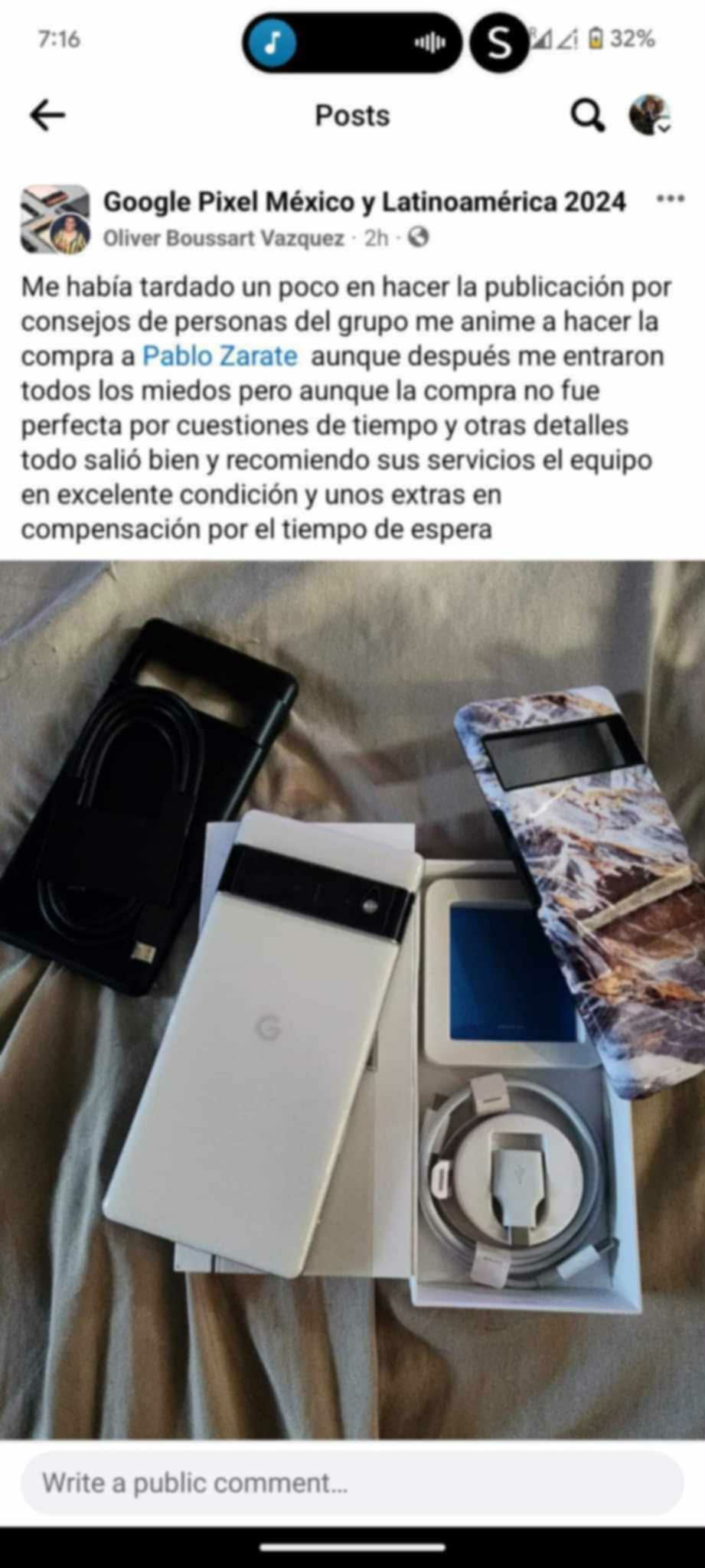 Captura de testimonio de Google Pixel