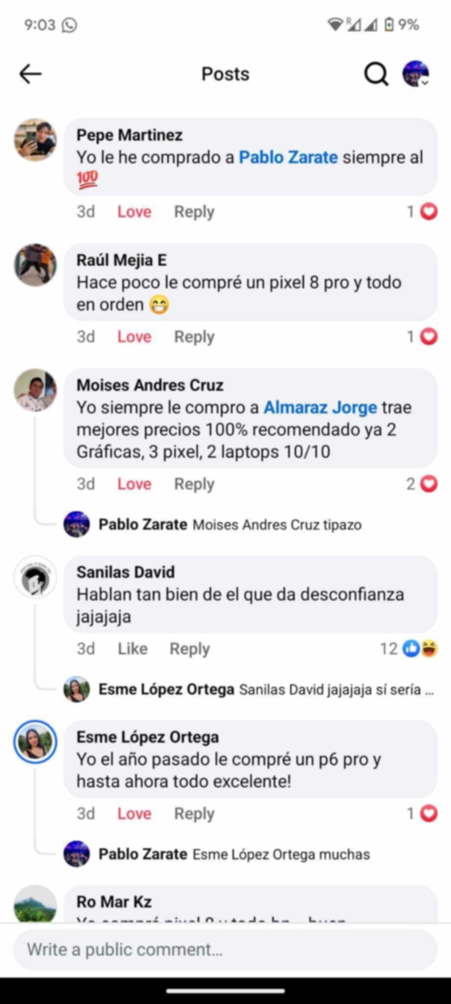 Captura de testimonio de Google Pixel