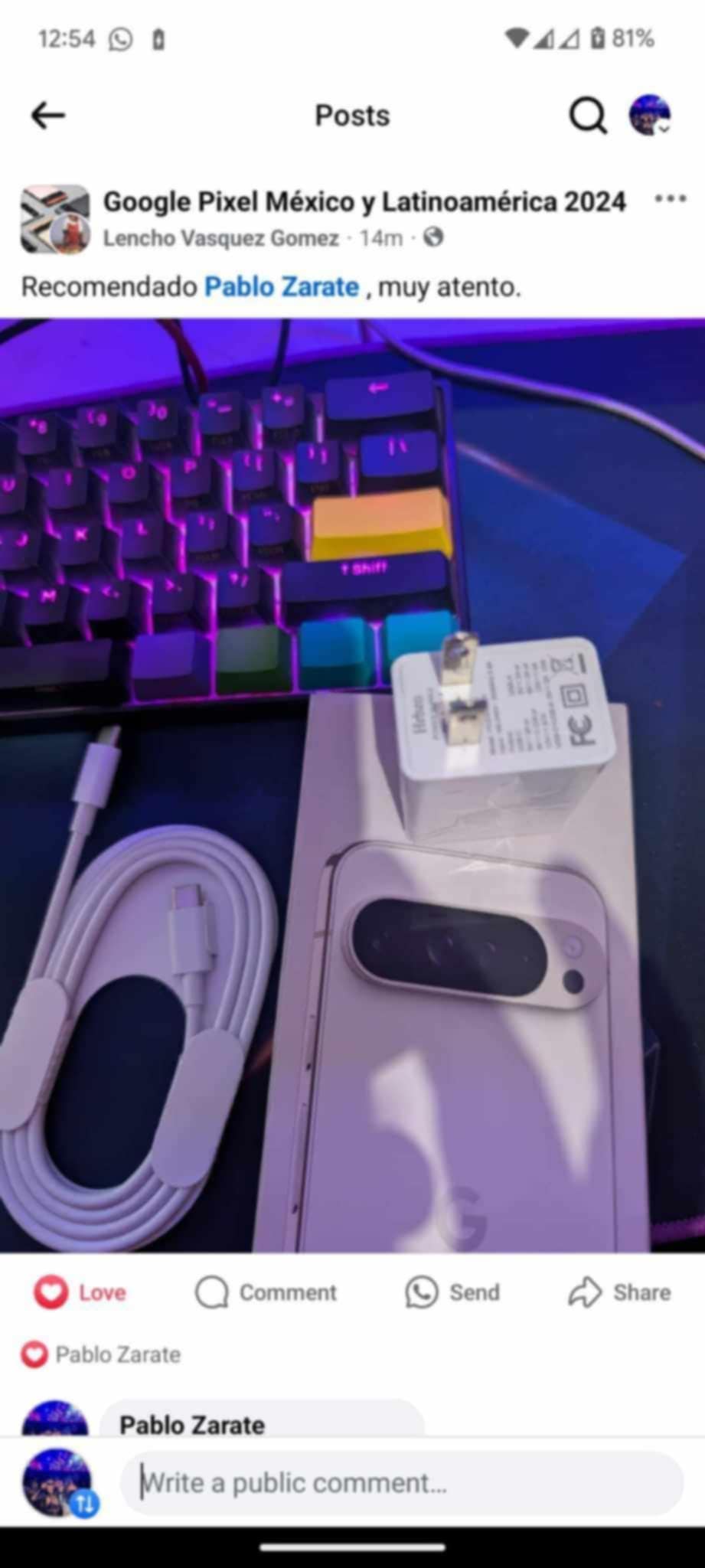 Captura de testimonio de Google Pixel