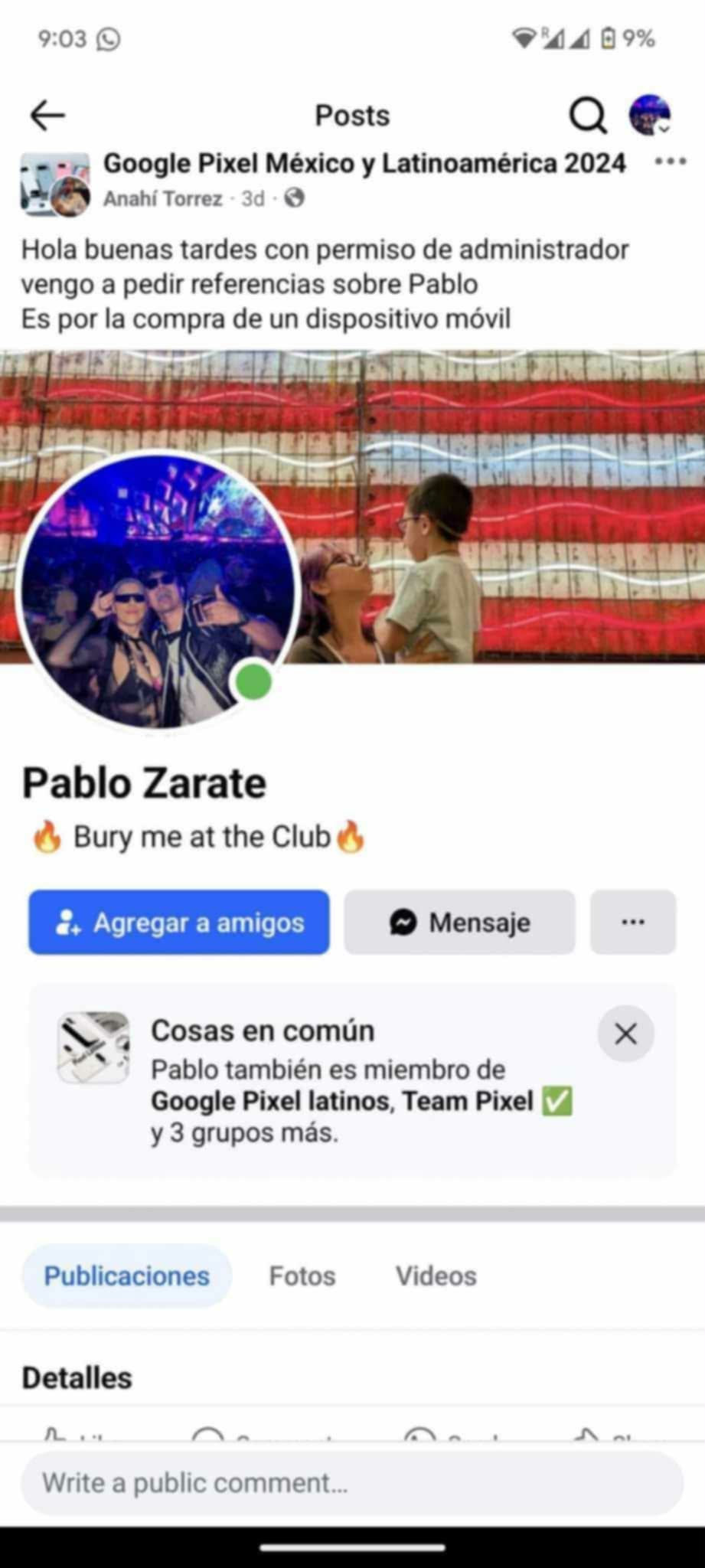 Captura de testimonio de Google Pixel