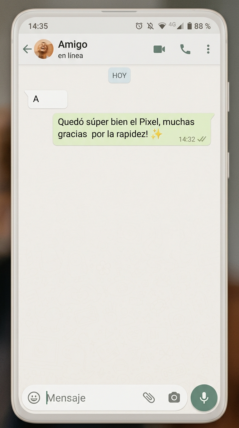 Captura de testimonio de Google Pixel